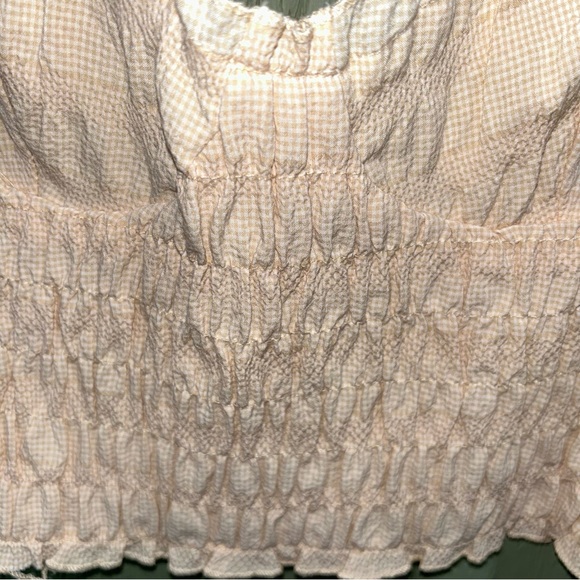 NWT  ZARA Bustier Crop Top. Yellow gingham - Picture 4 of 7